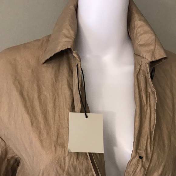 NWT ZARA Metallic Mid Length Trench Coat NWT - Picture 12 of 13